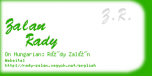 zalan rady business card